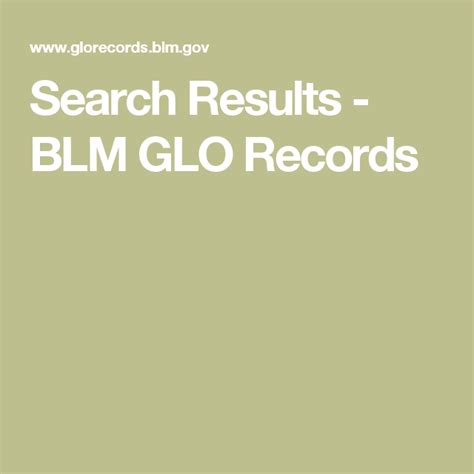 blm glo records